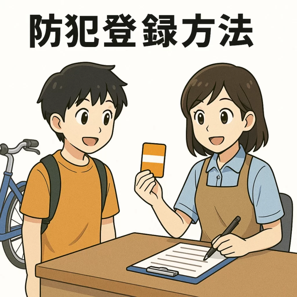自転車の防犯登録方法