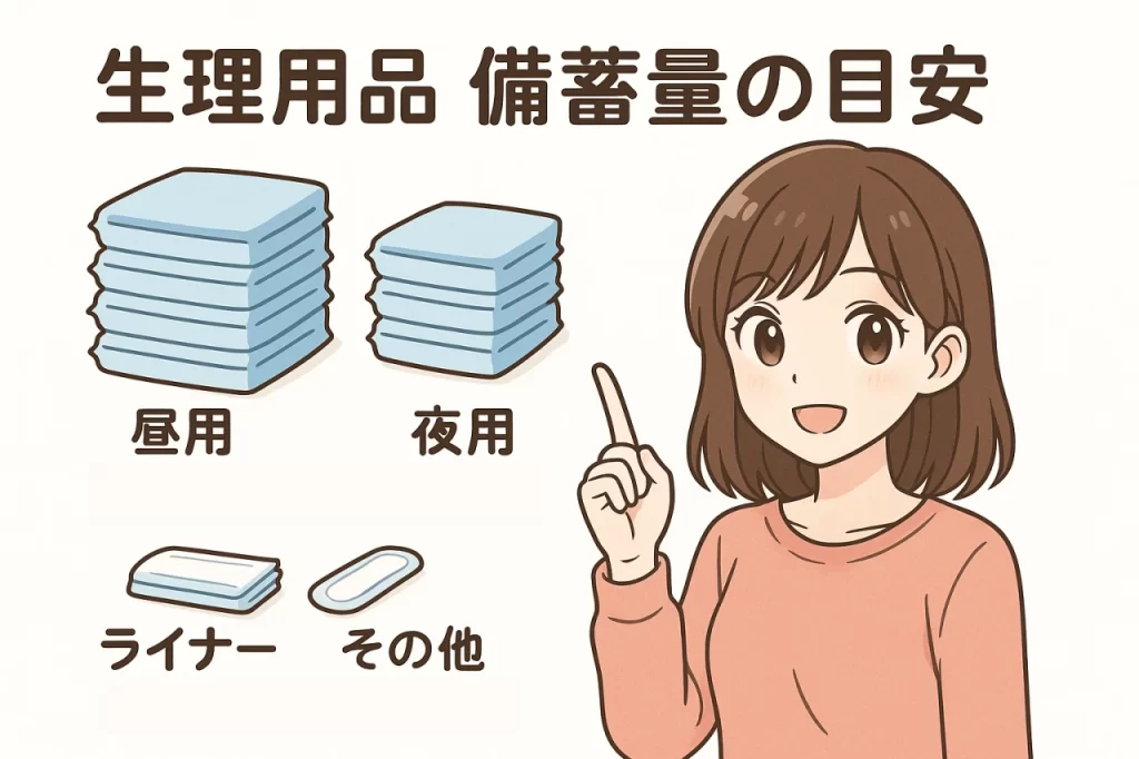 防災時の生理用品の備蓄量目安