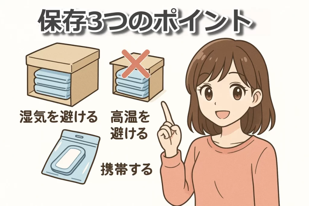 防災用に生理用品を備蓄する3つのポイント