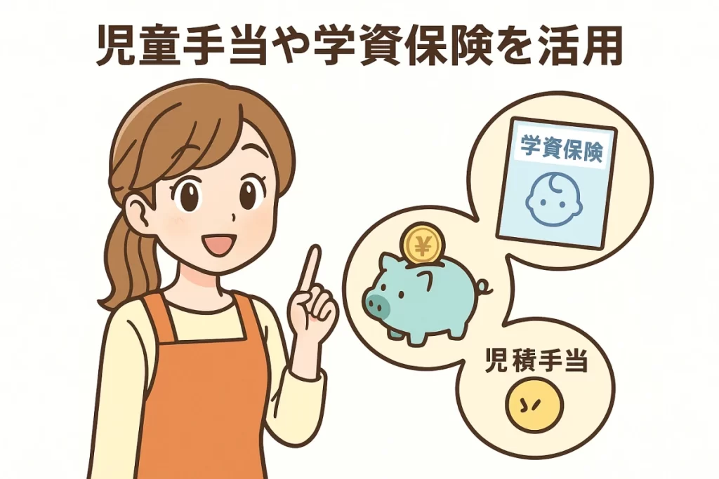 児童手当や学資保険で積立てする
