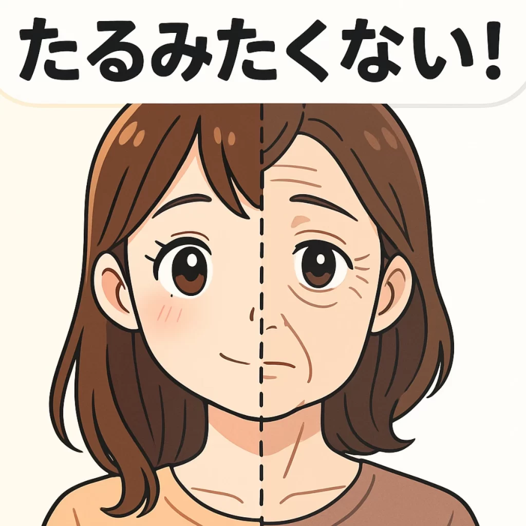 お肌のたるみ
