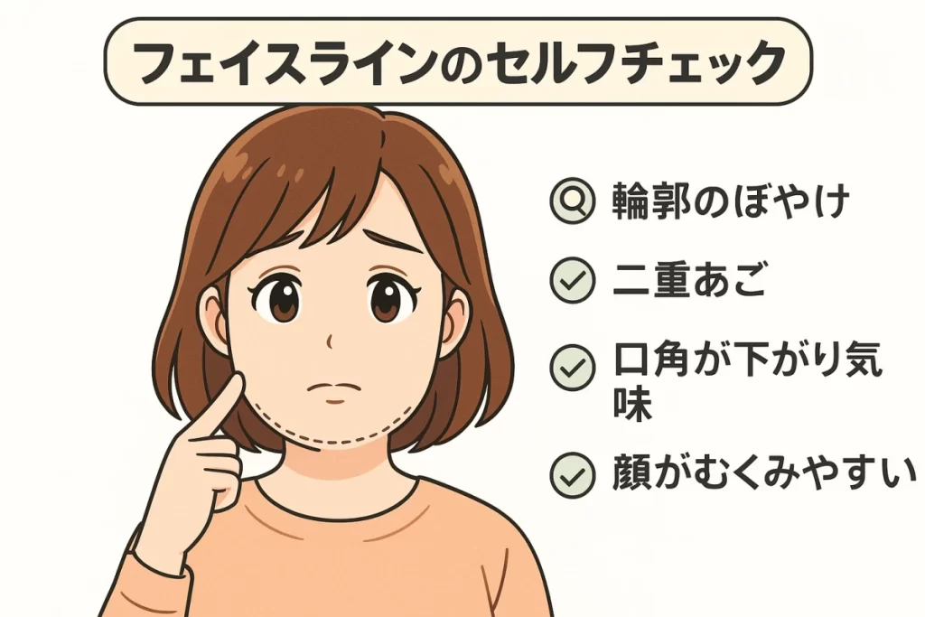 フェイスラインのセルフチェック