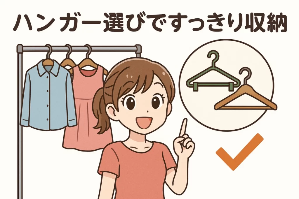 ハンガー選びで収納スッキリ