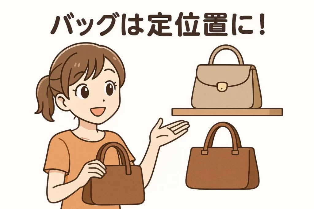 バックの収納は定位置を決める