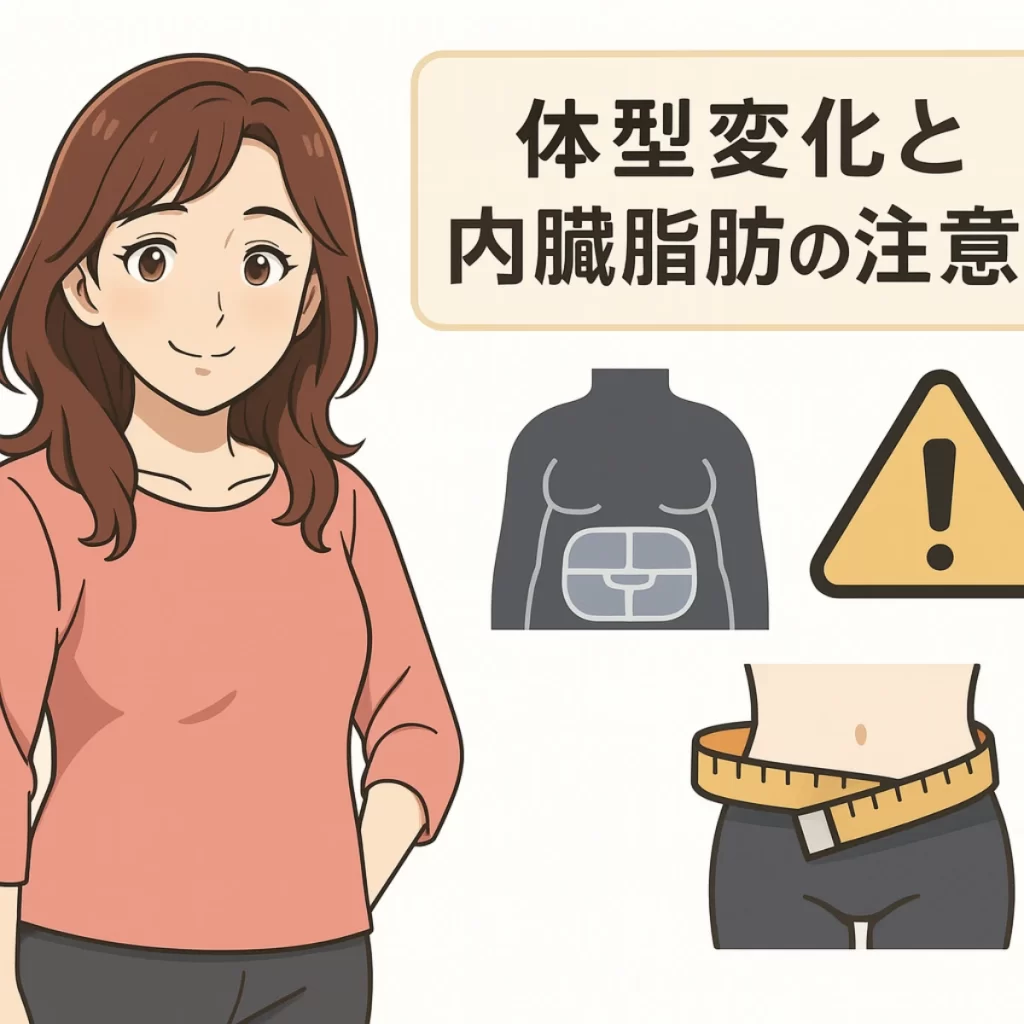 体型変化と内脂肪の注意