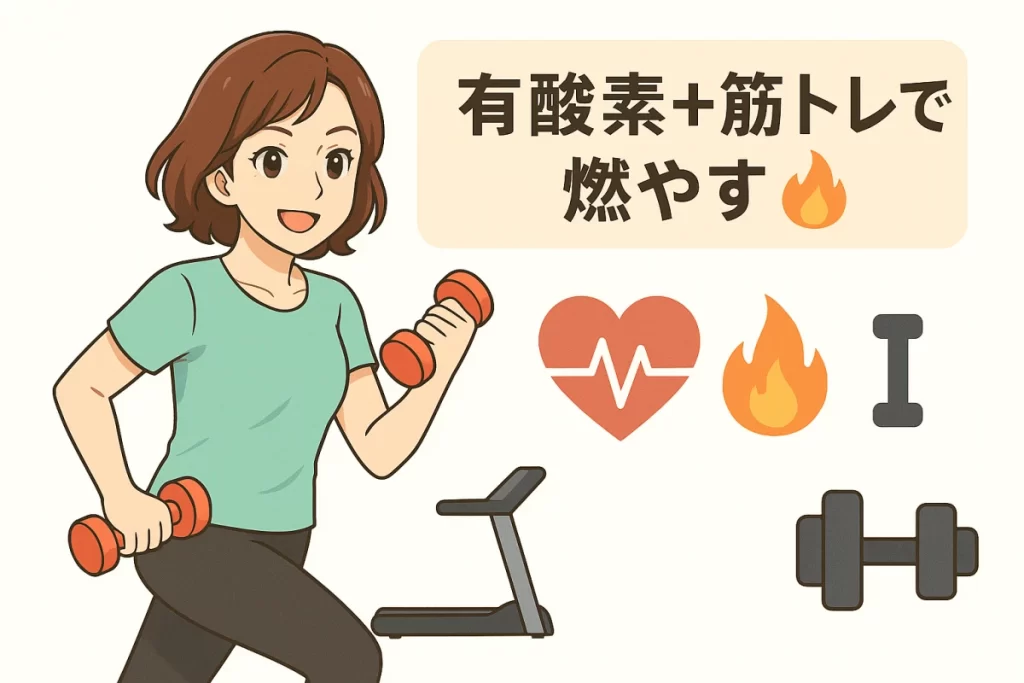 有酸素運動と筋トレでエネルギーを消費