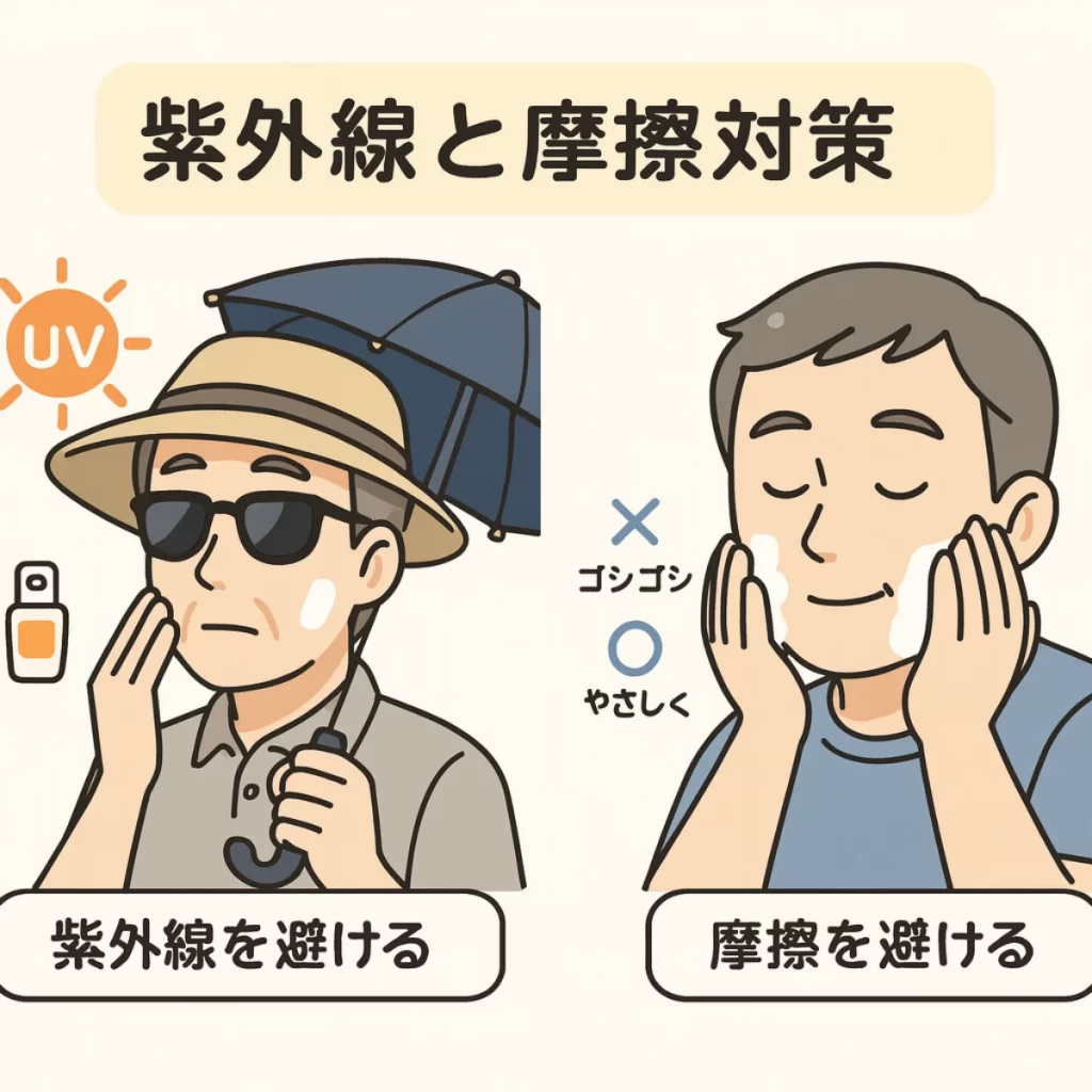 紫外線と摩擦対策