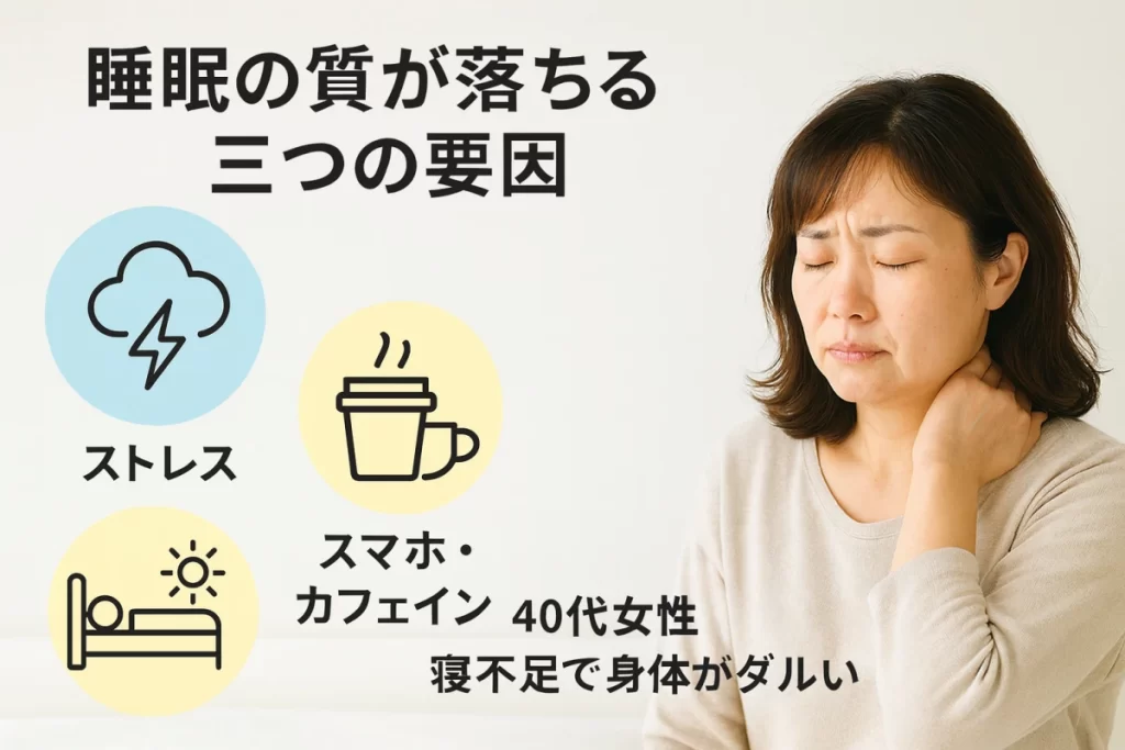 睡眠の質が落ちる3つの理由