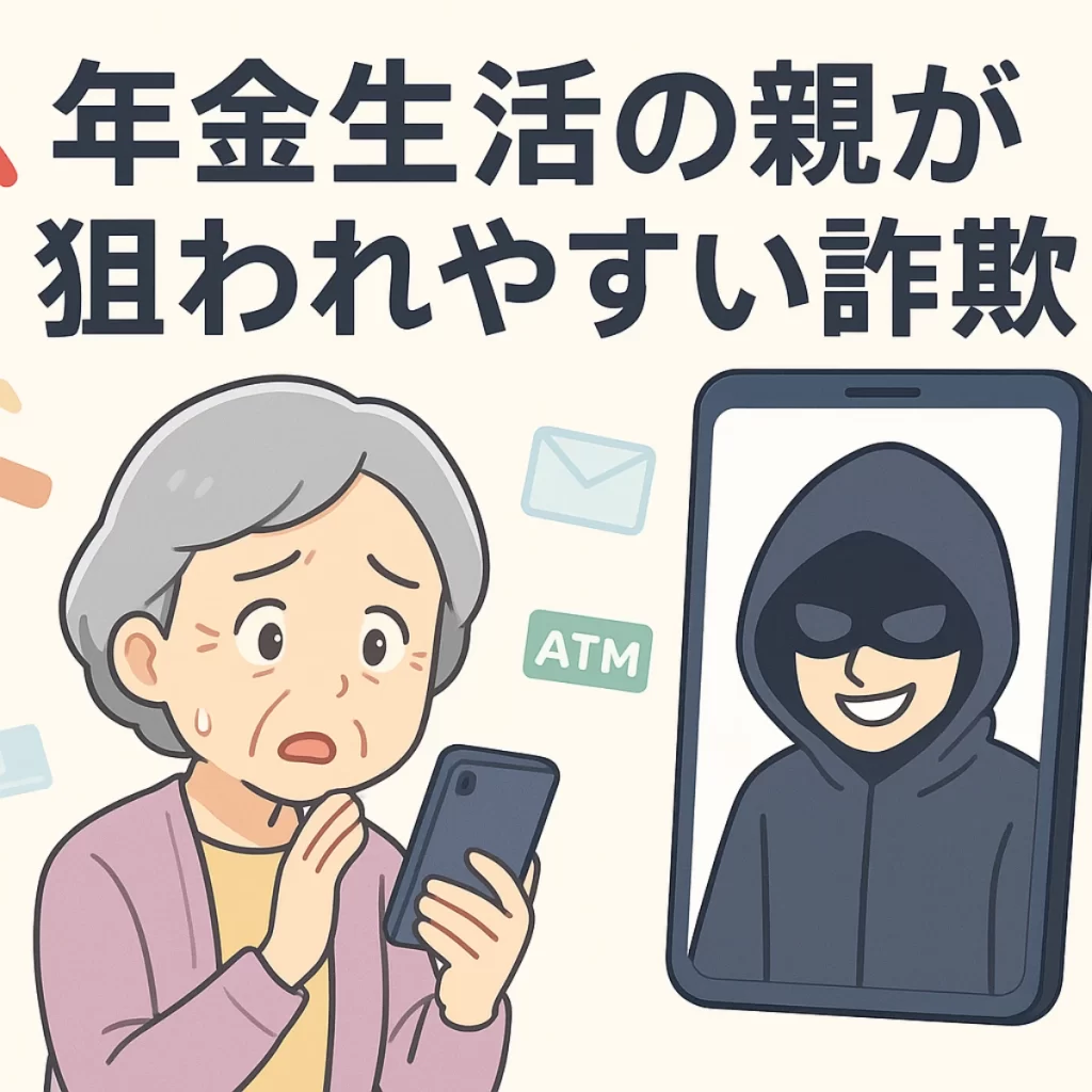 年金生活の親が詐欺に狙われやすい