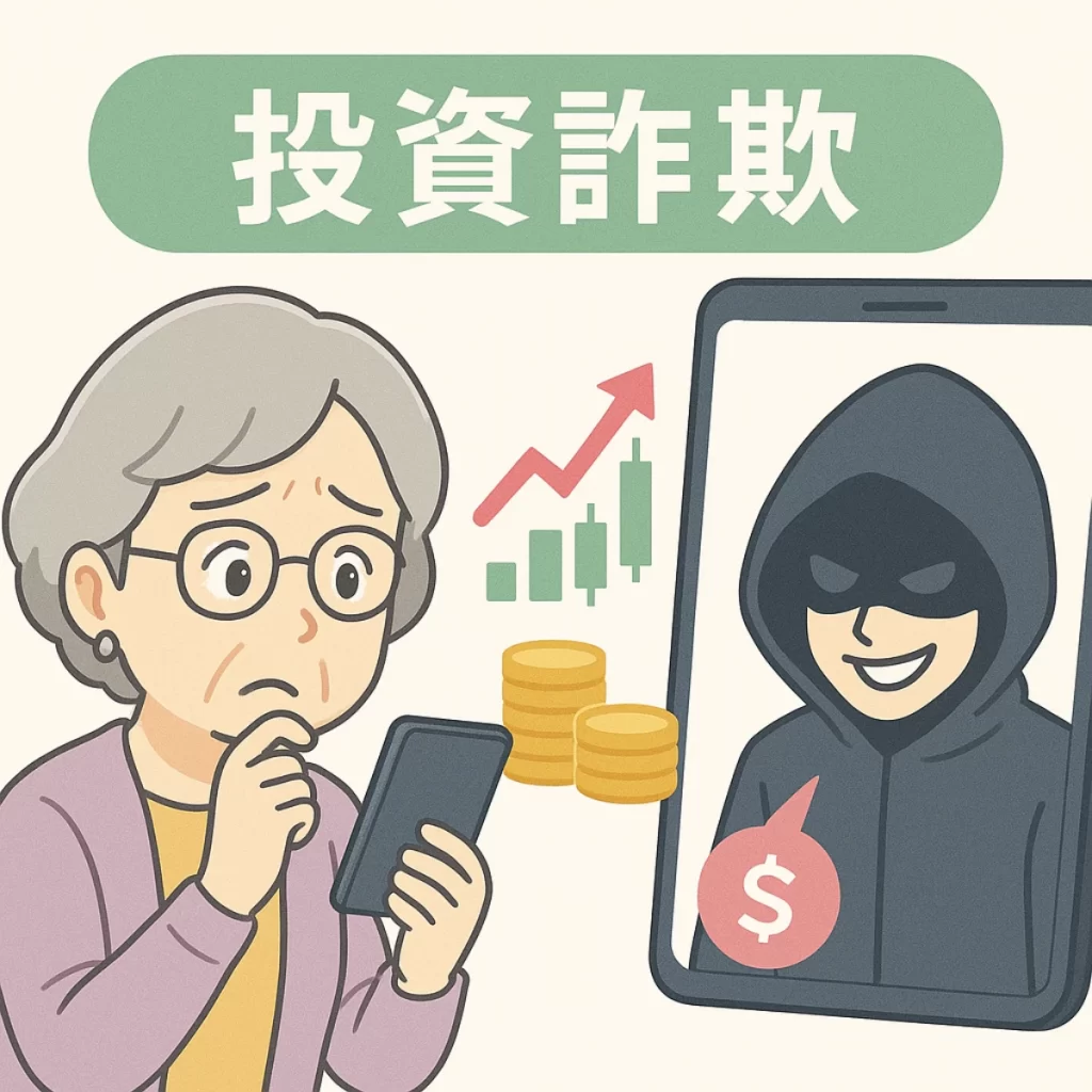 投資詐欺に騙されて老後資金がなくなる