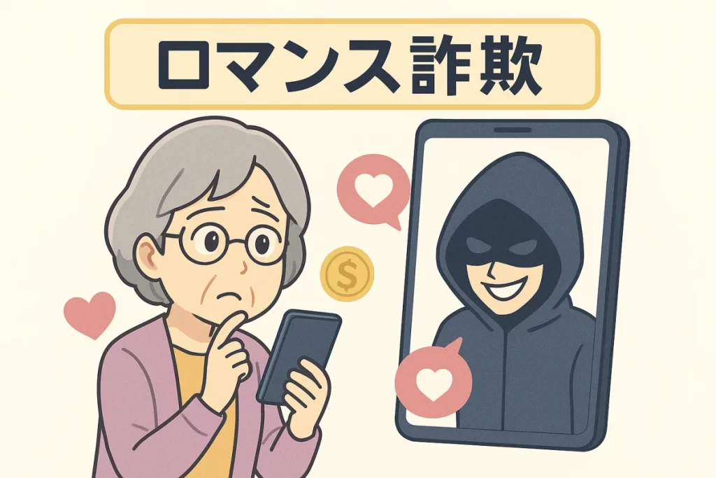 高齢者がロマンス詐欺にあう